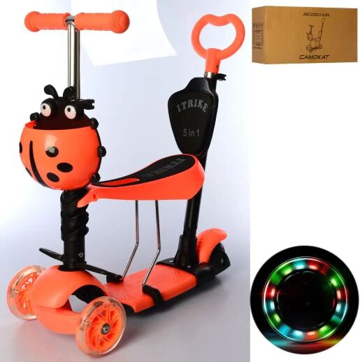 Самокат дитячий складаний iTrike JR 3-003-1-B MAXI 8 кольорів принт