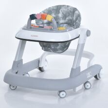 Дитячі ходунки 2в1 з функцією "Перші кроки" EL CAMINO ME 1163 MULTIWAY Gray музика, світло, сірі
