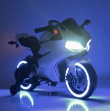 Дитячий електромобіль мотоцикл Bambi Racer M 4104EL-4 світло коліс синій **