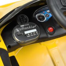 Дитячий одномісний електромобіль Машина Bambi 4WD M 4700EBLR-6 СпортКар Ferrari на EVA колесах з MP3 жовтий**