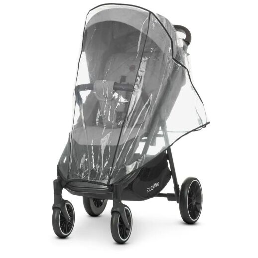 Коляска дитяча прогулянкова EL CAMINO OPTIMA ME 1083 Mirage Gray з дощовиком і москітною сіткою /ЛОН сіра