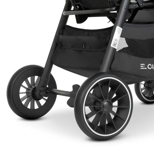 Коляска дитяча прогулянкова EL CAMINO OPTIMA ME 1083 Mirage Gray з дощовиком і москітною сіткою /ЛОН сіра