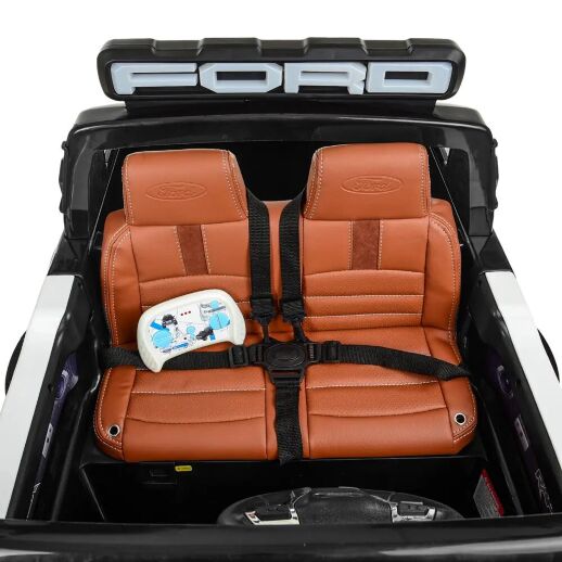 Дитячий двомісний електромобіль Джип машина Поліція M 4173EBLR-2 Ford Ranger ліцензійний / колір чорний**