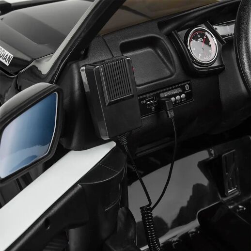 Дитячий двомісний електромобіль Джип машина Поліція M 4173EBLR-2 Ford Ranger ліцензійний / колір чорний**