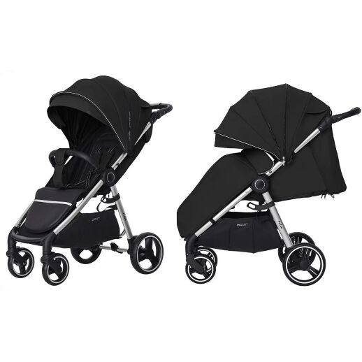 Прогулянковий дитячий візок CARRELLO Pulse CRL-5507 Thunder Grey з дощовиком / КОЛЯСКА дитяча сіра