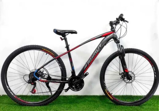Гірський спортивний велосипед Azimut Nevada GFRD SHIMANO 29 дюймів рама 19 чорно-червоний