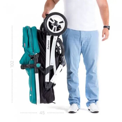 Коляска універсальна CARRELLO Fortuna CRL-9001/1 Coral Pink 2в1 c матрацом +дощовик