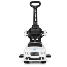 Дитяча каталка-толокар Bambi 2 в 1 M 3901L-1 батьківська ручка музика багажник під сидінням білий **