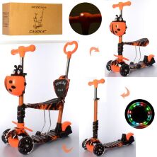 Самокат дитячий триколісний 5в1 (беговел) iTrike JR3-058-L-WP5 MAXI з сидінням і фарою на кермі / помаранчевий**