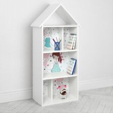 Будиночок-стелаж-полку дитяча для іграшок і книг H 2020-17-1 Дівчинка. Біла. Для дівчинки**