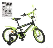 Дитячий двоколісний велосипед PROFI Y16321 Inspirer / колеса 16д / чорно-салатовий**