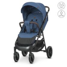 Коляска дитяча прогулянкова EL CAMINO OPTIMA ME 1083 Navy Blue з дощовиком і москітною сіткою /ЛОН блакитна