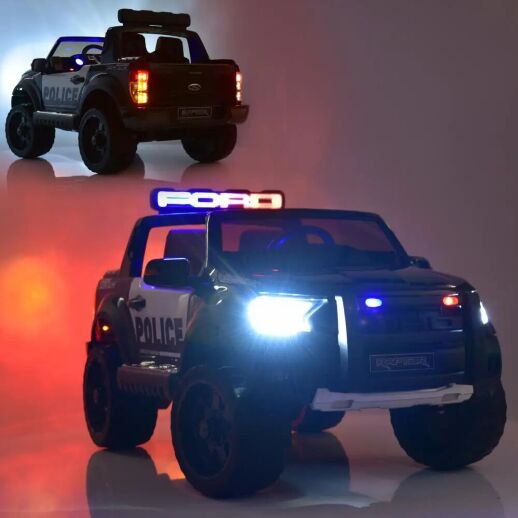 Дитячий двомісний електромобіль Джип машина Поліція M 4173EBLR-1 Ford Ranger ліцензійний / колір білий**