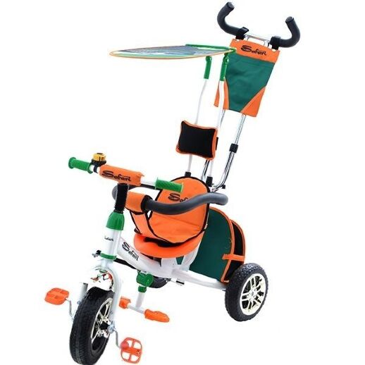 Велосипед дитячий триколісний Azimut BC-15 An Safari Єва колеса (білий)