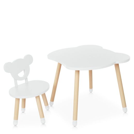 Дитячий стіл зі стільчиком M 4255 white Bear ***