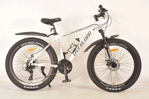 Гірський спортивний велосипед 26 дюймів S700 Mercury-OVERLORD / 24 швидкості / Shimano / з пляшкою / білий