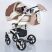 Коляска дитяча класична універсальна 2 в 1 MACAN White-Brown біло-коричнева