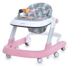 Дитячі ходунки 2в1 з функцією "Перші кроки" EL CAMINO ME 1163 MULTIWAY Pink музика, світло, рожеві