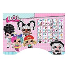 Дитяча регульована парта зі стільчиком растишка Bambi W 2071-76-3(UA) / Колір рожевий Ляльки LOL і укр.алфавіт