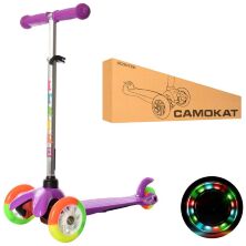 Дитячий триколісний алюмінієвий самокат iTrike BB3-013-4-A-V MINI фіолетовий**