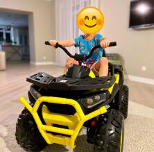 Дитячий одномісний електромобіль квадроцикл Bambi M 4081EBLR-2-6 пультом управління / колір чорно-жовтий**