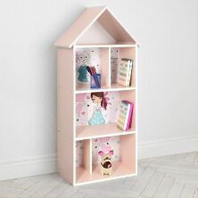 Будиночок-стелаж-полку дитяча для іграшок і книг H 2020-17-3 Дівчинка. Рожева. Для дівчинки**