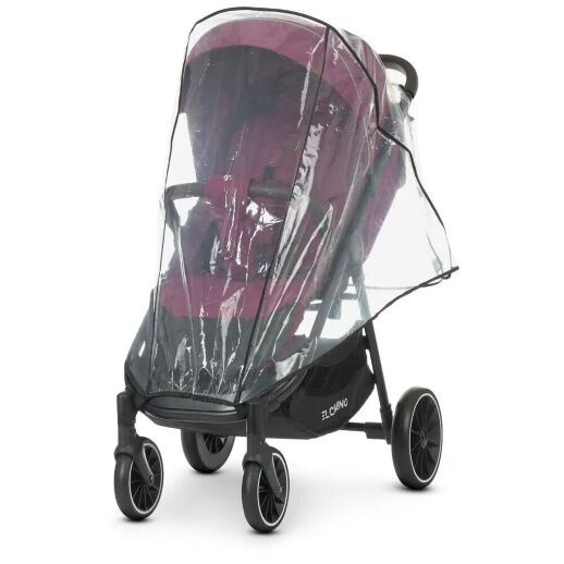 Коляска дитяча прогулянкова EL CAMINO OPTIMA ME 1083 Purple з дощовиком і москітною сіткою /Лон фіолетова