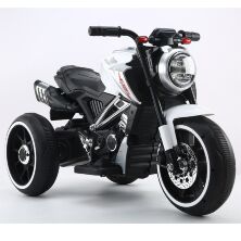 Дитячий електромобіль мотоцикл трицикл Bambi Racer М 4828EL-1 на акумуляторі з MP3/срібне сидіння/білий