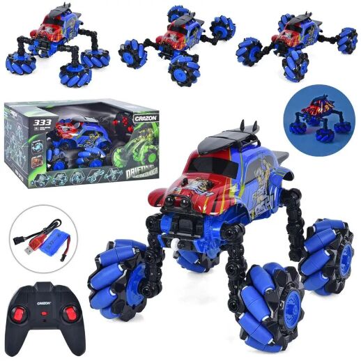 Дитяча трюкова машинка-джип на радіокеруванні CRAZON 333-ZD2303 трансформується