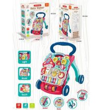 Каталка-ходунки-штовхач 25847E музика звук, світло піаніно шестерні підвіски **