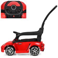 Дитяча каталка-толокар машина електромобіль 2 в 1 M 3592L-3 червона з батьківською ручкою **