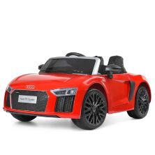 Дитячий електромобіль Audi M 3449EBLR-3 шкіряне сидіння, амортизатори, МР3, USB / червоний