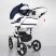 Коляска дитяча класична універсальна 2 в 1 MACAN White-Blue синьо-біла