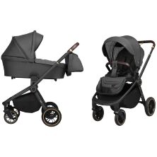 Коляска універсальна CARRELLO CRL-8510/1 Iron Grey рама матова з дощовиком сіра