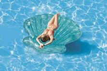 Пляжний надувний пліт Intex 57255 (191х191х25 см) "Ракушка" Матрац для плавання Блакитний**