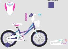 Двоколісний дитячий велосипед для дівчинки Like2bike Jolly 212013 колеса 20д з передньої кошиком бузковий