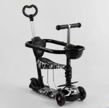 Самокат дитячий триколісний 5в1 Best Scooter S 0203 з захисним бампером (самокат+беговел+каталка з ручкою)