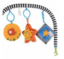 Дитячий шезлонг-Крісло качалка Bambi BC 101-A дуга з іграшками / музика та вібрація / блакитний