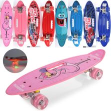 Скейт Пенні борд MS 0461-8 колеса ПУ світло / Алюмінієва підвіска. Скейтборд Пениборд / 4 види**