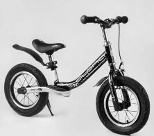 Беговел (велобіг від) дитячий колеса 12 дюймів надувні Corso "Alpha Sport" 12800 з ручним гальмом / чорний