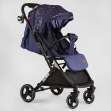 Прогулянковий дитячий візок JOY Comfort L-41203 з телескопічною ручкою / КОЛЯСКА "Синій КОСМОС"