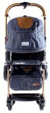 Коляска прогулянкова алюмінієва Baciuzzi B 20 Jeans з чохлом на ніжки, сумкою та дощовиком / сіра