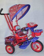 ⏩ Велосипед дитячий триколісний Azimut ВС-16 S PANDA червоно-синій