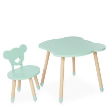 Дитячий стіл зі стільчиком M 4255 Bear mint ***
