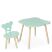 Дитячий стіл зі стільчиком M 4255 Bear mint ***