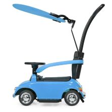 Дитяча каталка-толокар 2 в 1 JQ618L-4 батьківська ручка дах машина з мотором синій **