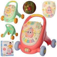 Каталка-ходунки-штовхач BA7898 музика звук, світло піаніно телефон-пищалка шестерні тріскачки**