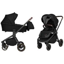 Коляска універсальна CARRELLO CRL-8510/1 Space Black рама матова з дощовиком чорна
