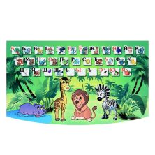 Дитяча парта регульована шкільна зі стільцем 904-5(RU) біла Джунглі**