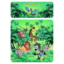 Дитяча парта регульована шкільна зі стільцем 904-5(RU) біла Джунглі**